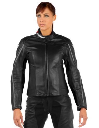 CHAQUETA PIEL DAINESE SF NEGRO LADY