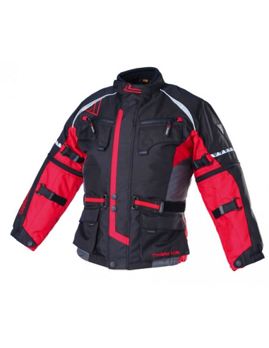 CHAQUETA MODEKA TOUREX NEGRO/ROJO INFANTIL